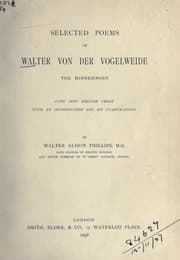 Tapa de Selected poems of Walther von der Vogelweide