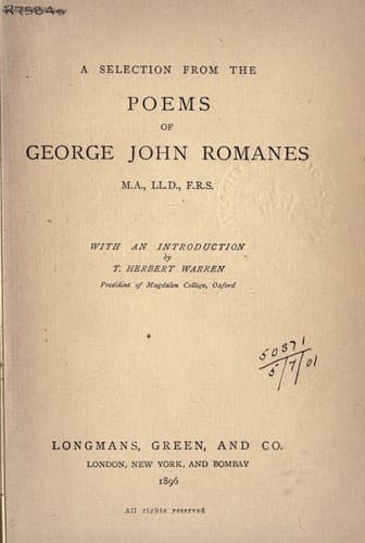 Tapa de A selection from poems