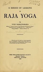 Tapa de A series of lessons in Raja yoga