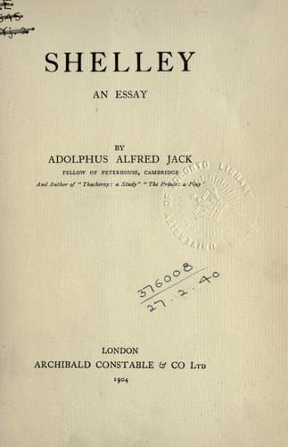 Tapa de Shelley, an essay