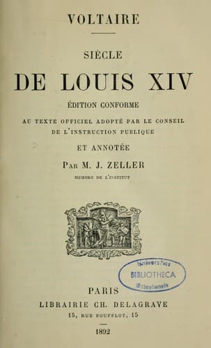 Tapa de Siècle de Louis XIV