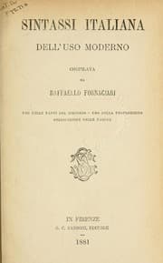 Tapa de Sintassi Italiana dell'uso moderno