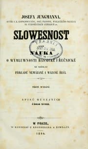 Tapa de Slowesnost aneb Nauka o wýmluvnosti básnické i r̀ečnické, se sbírkau příkladu newázané i wázané řeči