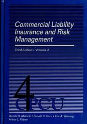 Tapa de Commercial liability insurance and risk management