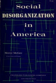 Tapa de Social disorganization in America