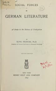 Tapa de Social forces in German literature