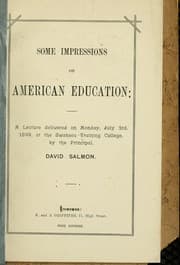 Tapa de Some impressions of American education