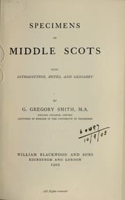 Tapa de Specimens of Middle Scots