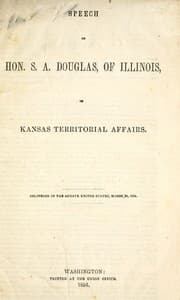 Tapa de Speech of Hon. S. A. Douglas, of Illinois, on Kansas territorial affairs