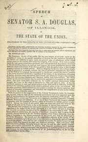 Tapa de Speech of Senator S.A. Douglas, of Illinois, on the state of the Union
