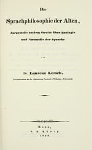 Tapa de Die Sprachphilosophie der Alten