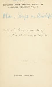 Tapa de The "stage" in Aristophanes
