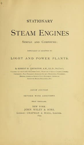 Tapa de Stationary steam engines, simple and compound