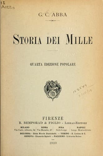 Tapa de Storia dei mille