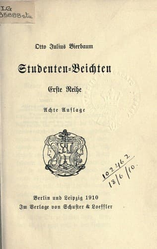 Tapa de Studenten Beichten