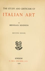 Tapa de The study and criticism of Italian art