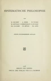 Tapa de Systematische philosophie