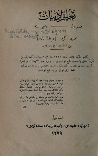 Tapa de Talim-i edebiyat