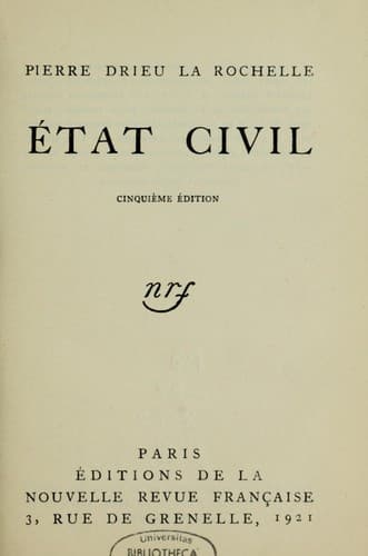 Tapa de État civil