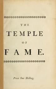 Tapa de The temple of fame: a vision