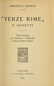 Tapa de "Terze rime" e sonetti