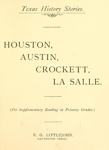 Tapa de Texas history stories