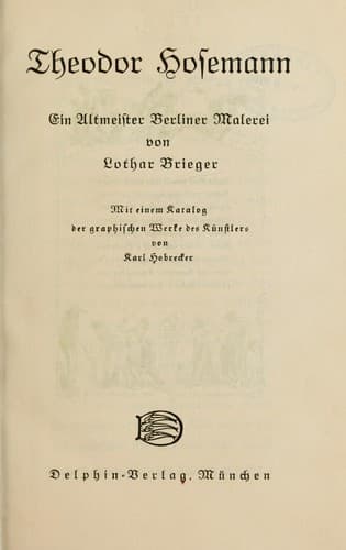 Tapa de Theodor Hosemann