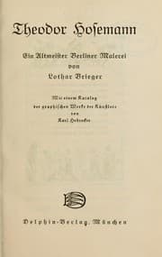 Tapa de Theodor Hosemann