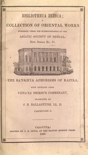 Tapa de The San̊khya aphorisms