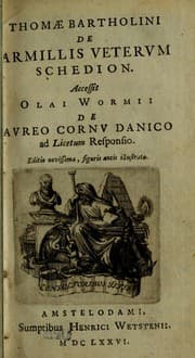 Tapa de Thomae Bartholini De armillis veterum schedion