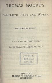 Tapa de Thomas Moore's complete poetical works