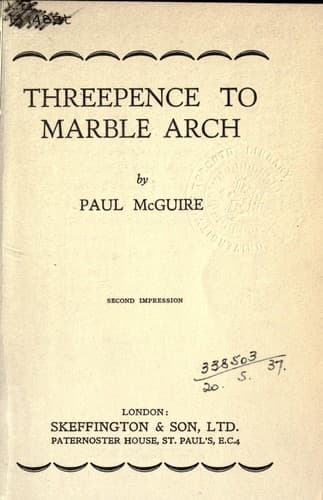 Tapa de Threepence to Marble Arch