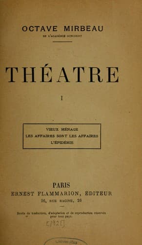 Tapa de Théâtre