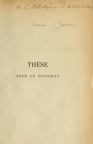 Tapa de Thèses de doctorat
