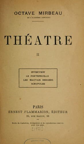 Tapa de Théâtre