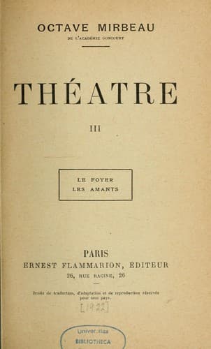 Tapa de Théâtre