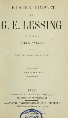 Tapa de Théâtre complet