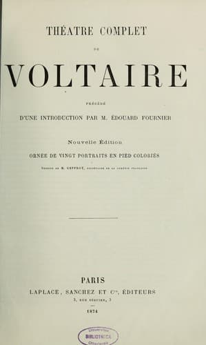 Tapa de Théâtre complet