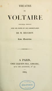Tapa de Théâtre de Voltaire