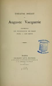 Tapa de Théâtre inédit