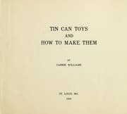 Tapa de Tin can toys and how to make them