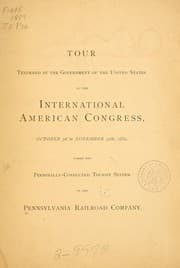 Tapa de Tour tendered by the government of the United States to the International American congress