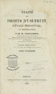 Tapa de Traité des droits d'usufruit