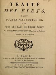 Tapa de Traité des fiefs