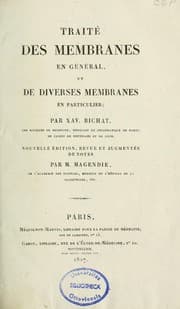 Tapa de Traité des membranes en général et de diverses membranes en particulier