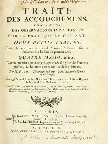 Tapa de Traite des accouchemens