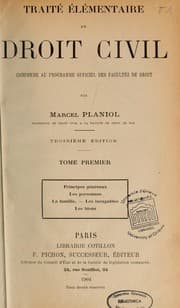 Tapa de Traité élémentaire de droit civil conforme au programme officiel des Facultés de droit