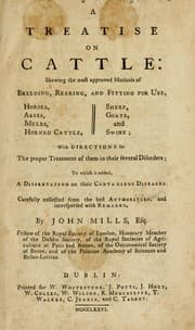 Tapa de A treatise on cattle