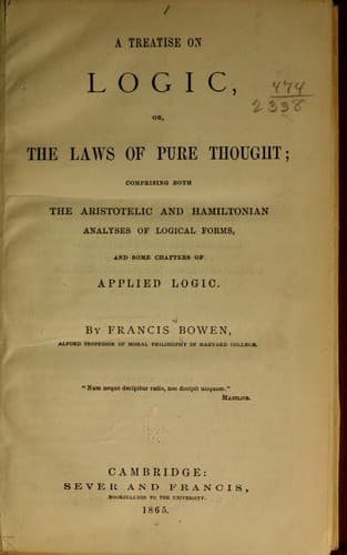 Tapa de A treatise on logic