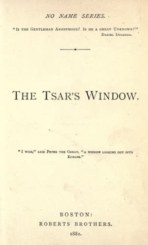 Tapa de The Tsar's window